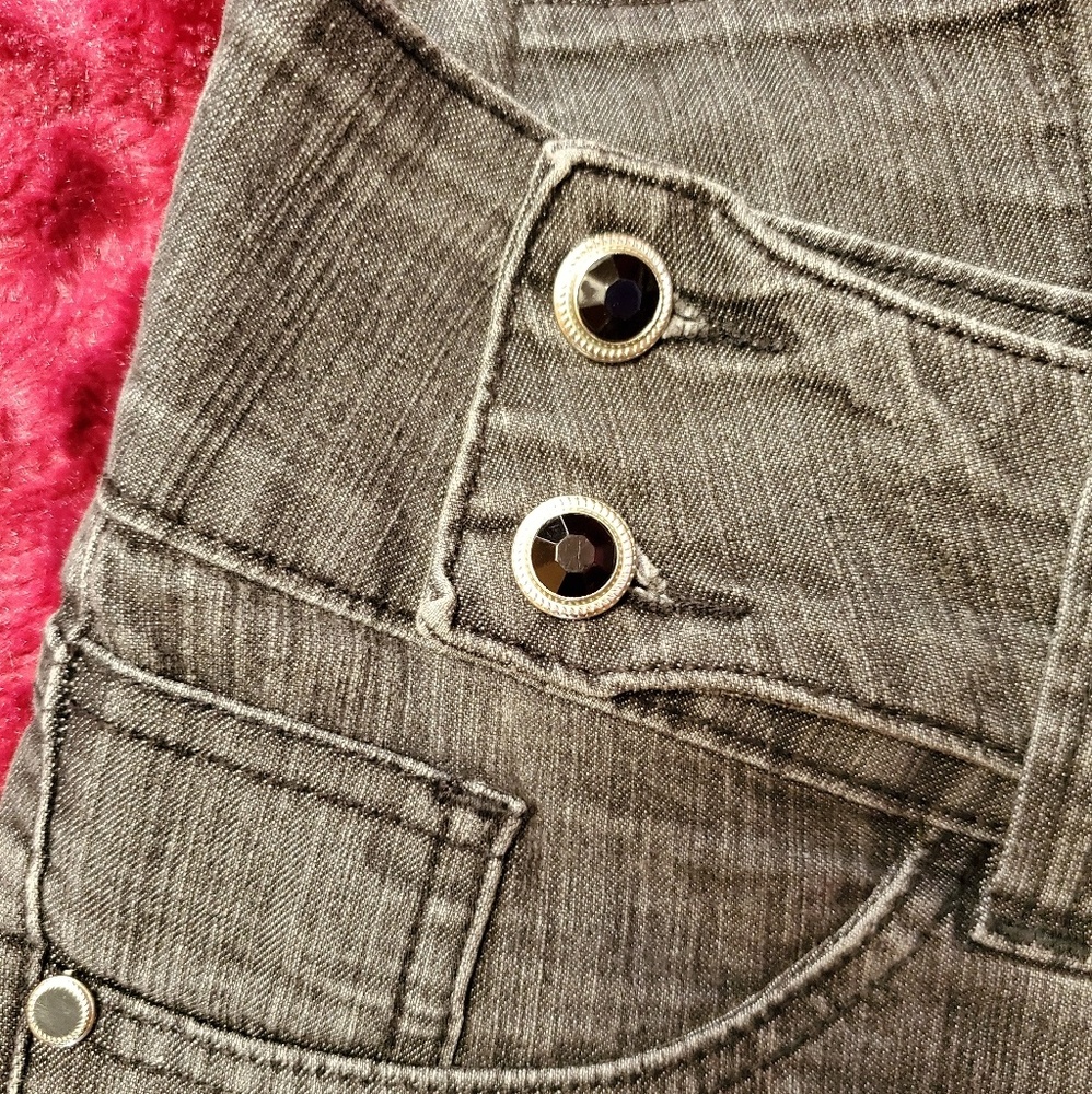 MAGGIORE BLACK/ GRAY FADED SKINNY JEANS - Picture 7 of 8